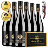 圣汀格（SAINT TINGE）法国原瓶原装进口红酒 AOC级 14.5度干红葡萄酒整箱自饮节日送礼 【珍藏礼盒装】750ml*6