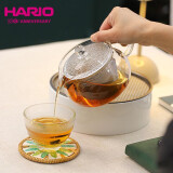 HARIO日本耐热玻璃茶壶茶具泡茶壶闷茶壶焖茶壶大口径450ML