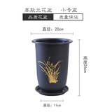 德沃多肥料花盆树脂国风养花兰花花盆蝴蝶兰兰花专用盆黑色小号