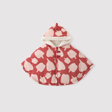 巴厘小猪宝宝外出披风斗篷秋冬季女童拜年服防风棉袄加厚保暖冬装儿童外套 椒个朋友 120