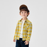 巴拉巴拉童装儿童衬衫2025女童男童上衣格纹衬衣春装亲子百搭209125102201