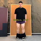 举风怪兽实验室柳叶弯刀牛仔裤男款胖子大码腿粗屁股大直筒微喇叭裤子 黑色 【高品质】 4XL 建议180-200斤收藏加购优先