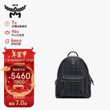 MCM STARK侧饰铆钉小号双肩包书包 黑色 MMKAAVE15BK001 礼物