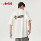 班尼路（Baleno）2025新款国潮短袖男夏季重磅纯棉t恤男士五分袖宽松透气上衣男款