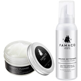 FAMACO法国进口小羊皮小牛皮包包滋润膏皮衣护理绵羊油皮革保养油 清洁护理（清洁剂+保养油）