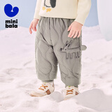 迷你巴拉（minibala）儿童羽绒裤新款男女童宝宝外穿秋冬款白鸭绒保暖裤子【三防】