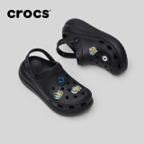 卡骆驰crocs檀健次同款经典泡芙洞洞鞋百舒适男沙滩鞋女鞋休闲鞋|207521 黑色-001(含智必星) 36 (220mm) 37
