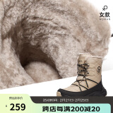 骆驼（CAMEL）2024冬季新品户外雪地靴女款厚底登山高帮靴子防寒加绒保暖徒步鞋