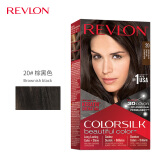 露华浓（Revlon）丽然3D染发剂 女士染发膏无刺激不伤发可盖白头发染发霜黑色锁色 20号棕黑色