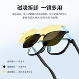HUAWE1智能蓝牙眼镜可换近视片防蓝光磁吸眼镜蓝牙耳机二合一蓝牙耳机 磁吸款【防蓝光/墨镜/夜间镜片】