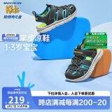 Skechers斯凯奇男童休闲时尚软底包头魔术贴沙滩凉鞋400041N