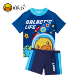 B.Duck小黄鸭儿童男童泳裤泳装泡温泉青少年分体泳衣两件套潜水初学装备