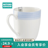 NITORI宜得利家居 厨房餐具唐山抗菌骨瓷汤匙/马克杯/瓷碟盘 蓝色骨瓷 40000cm l骨瓷马克杯（非抗菌款）