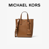 MICHAEL KORS礼物轻奢MK女包SINCLAIR单肩手提包托特包 超小号 牛皮棕色