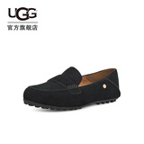 UGG春季女士舒适平底乐福鞋双鞋垫单鞋豆豆鞋1147350BLK|黑色 37