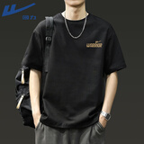 回力（Warrior）纯棉短袖T恤男士夏季新款美式复古百搭半袖男款宽松欧美风打底衫A