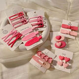 茵宁粉色y2k多巴胺发夹女2024新款边夹侧边刘海夹可爱小发卡夹 款式随机两个装