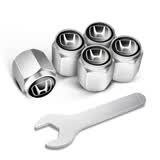 汽车轮胎银色金属气嘴帽防盗气门嘴盖个性改装防尘盖帽车胎芯套冒 本田银色款【5个装】