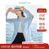 茵曼（INMAN）莱赛尔天丝衬衫女春夏轻薄上衣 经典款-浅蓝色 L