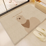 布迪思毛绒浴室门口垫卫生间地垫入户门垫厕所洗手台防滑脚垫80*50CM