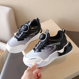 回力（Warrior）儿童篮球鞋旋钮扣跑步鞋男童四季运动鞋 WZ(CL)-0871 黑灰 31 