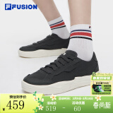 FILA FUSION斐乐潮牌男鞋POP II滑板生活鞋新款休闲帆布鞋 迷失黑-UP 40