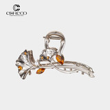奢蔻（Cercoo）一叶知秋手工纹理抓夹大号高级感鲨鱼夹轻奢发夹