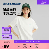 斯凯奇（Skechers）夏季男女情侣同款缤纷休闲系列透气半袖针织短袖T恤