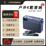 汇唱s80音响低音炮专业蓝牙音箱大音量无线话筒声卡HIFI直播便携式唱歌乐器无线K歌户外ktv音响一体机 S80K歌音响+双麦