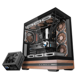 鑫谷PM850W白金全模组电源+甄木1双360海景房机箱套装（Type-C接口/兼容E-ATX/ATX背插/实木镶嵌）