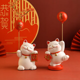 生日礼物女流沙画摆件教师节礼物实用走心解压沙漏乔迁之喜高档 招财猫摆件-喜乐
