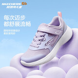 Skechers斯凯奇童鞋运动鞋男女儿童鞋魔术贴秋冬鞋中大童跑步鞋405315L 【透气款】女童-薰衣草色/LAV 34