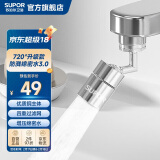 苏泊尔（SUPOR）720°水龙头延伸器万向旋转接头通用起泡器厨房面盆卫生间用防溅水