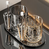 慕亚（MUYA）漱口杯家用刷牙杯高颜值情侣洗漱杯子牙具牙膏收纳盒