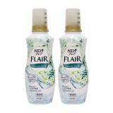 花王（kao） FLAIR衣物柔顺剂 柔软剂 消臭  520ml 日本进口 纯白花束香2瓶