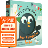 英文原版 Little Faces百变脸谱系列  It's Party Time for Penguin  精装立体变景书 儿童情绪绘本 绿山墙