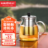 金灶（KAMJOVE）泡茶壶飘逸杯 耐热玻璃茶具功夫办公室花茶壶 茶水分离杯茶壶家用 A-19加长滤篮 750ml