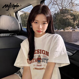 MJ STYLE纯棉短袖T恤男女2026年夏季宽松休闲百搭美式复古风辣妹半袖上衣