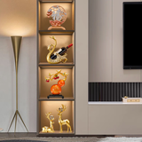 仓司乔迁新居大气酒柜摆件客厅套装电视柜玄关中式办公室工艺品摆设 精美四件套（升级新款） 高端默克金工艺【永不褪色】