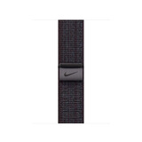 适用苹果手表表带耐克applewatch10 9运动尼龙nike回环Ultra表带 【NK黑配蓝色】表带 【46mm】适用Apple Watch10代/
