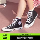 匡威（Converse）官方 All Star男女经典高帮帆布鞋黑色101010 101010/黑色 35