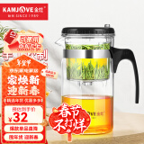 金灶（KAMJOVE）玻璃茶壶 按压式飘逸杯 茶水壶玻璃茶具 茶水分离杯泡茶器泡茶壶 TP-160/500ml容量