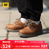 CAT卡特工装鞋皮鞋男鞋牛皮鞋面城市轻户外休闲低帮工鞋P721416N3 浅棕色 40