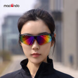 马孔多（macondo）破风款太阳镜 户外运动马拉松跑步眼镜 偏光镜片 极光紫 均码