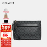 蔻驰（COACH）奢侈品男士经典标志手拿包黑色29508【品牌授权】年货礼物