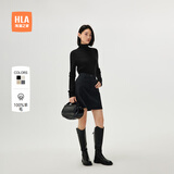 HLA海澜之家长袖针织衫女可翻高领纯羊毛毛衣女装冬