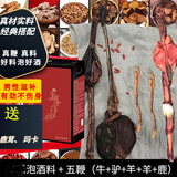 斯诺德至尊生阳泡酒药材男性专用滋补养生十全大补鹿鞭人参药酒配方材料 泡酒料+五鞭（牛+驴+羊+羊+鹿）
