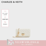 CHARLES&KEITH经典菱格链条小方单肩斜挎包包女包生日礼物新年礼物CK2-70160131 Cream奶白色 小包