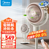 美的（Midea）电风扇 空气循环扇家用立式遥控落地扇涡轮换气扇循环对流3D摇头电扇轻音低噪大风力节能风扇 FGA24TLK【抑菌滤网 净享柔风】