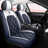 布兰特 冰丝汽车座套座垫四季通用汽车坐垫皮革全包围座椅套垫 K9冰丝款-深邃蓝-标准版 头靠分体五座通用-留言车型